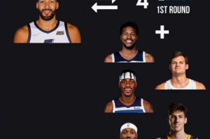  森林狼交易得到戈贝尔组双塔阵容  